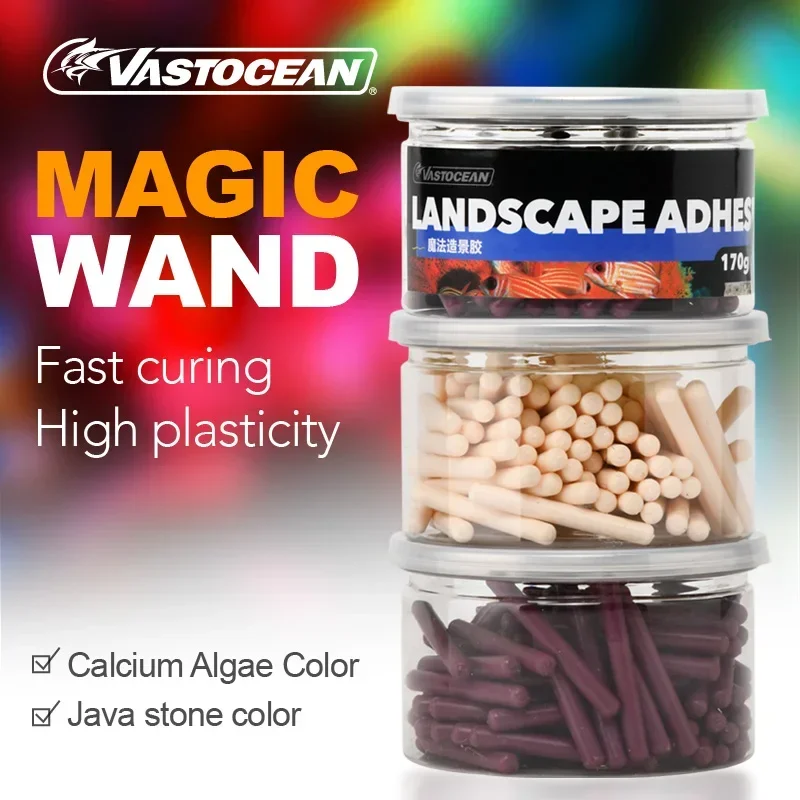 

VASTOCEAN Fish Tank Aquarium Magic Wand Calcium Algae Color Java Stone Color Aquascape Gel Dead Rock Gel Powerful Fast Drying