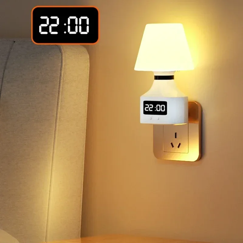 مصباح تحكم في كلمة المرور بصوت AI ، جهاز تحكم عن بعد ، تنظيم الساعة ، غرفة النوم ، رأس السرير ، ضوء النوم ، تنشيط النغمة ، تركيبات المكونات #2