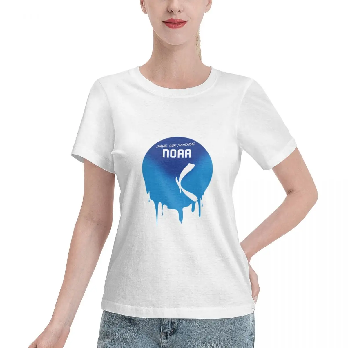 Autumn Inner Save Our Science Agencies - NOAA Transparent Women's T-shirt Layering Top Vintage Women Top