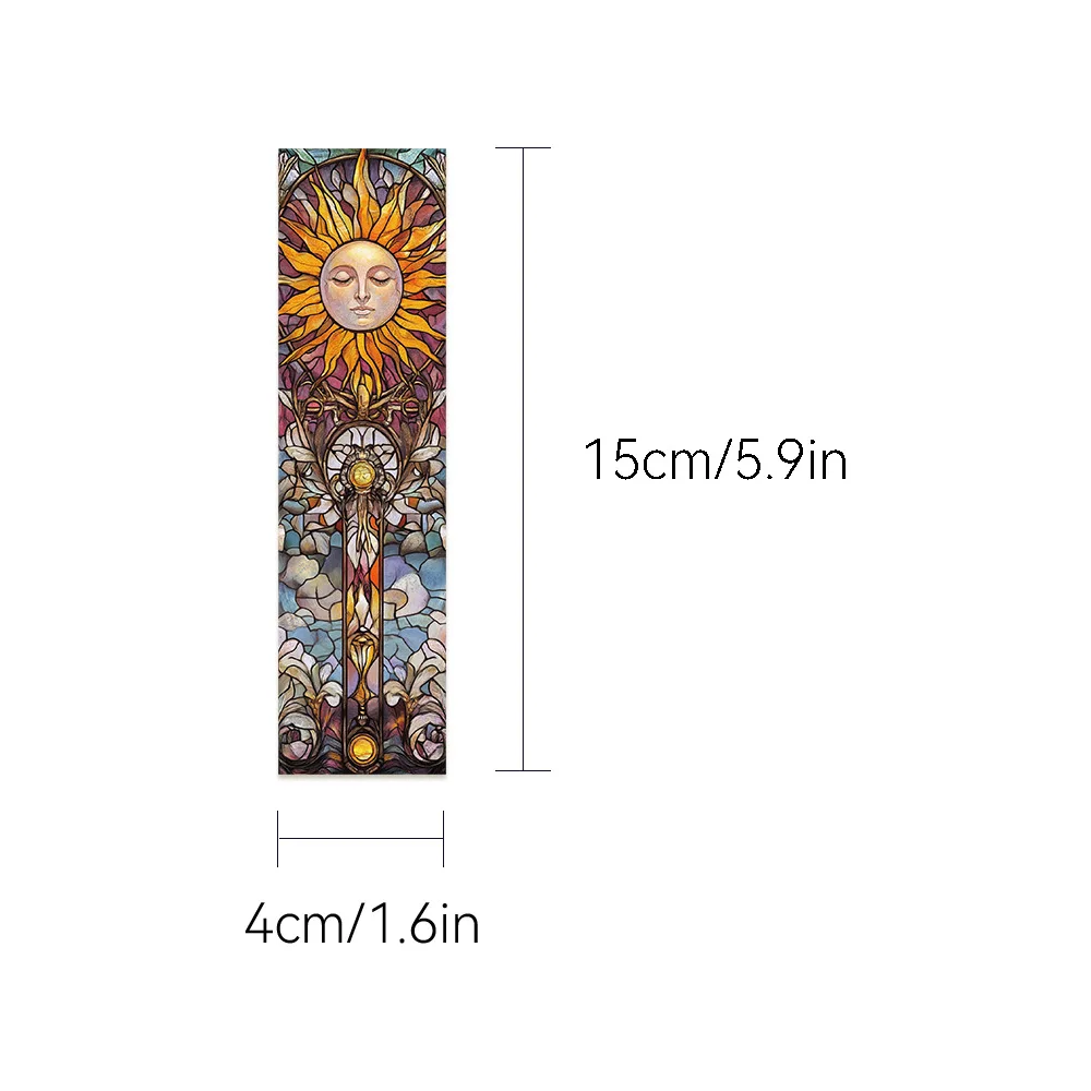 30pcs Stained Glass Tarot Bookmarks Ins Bookmarks Student Stationery DIY Reading Bookmark Cards