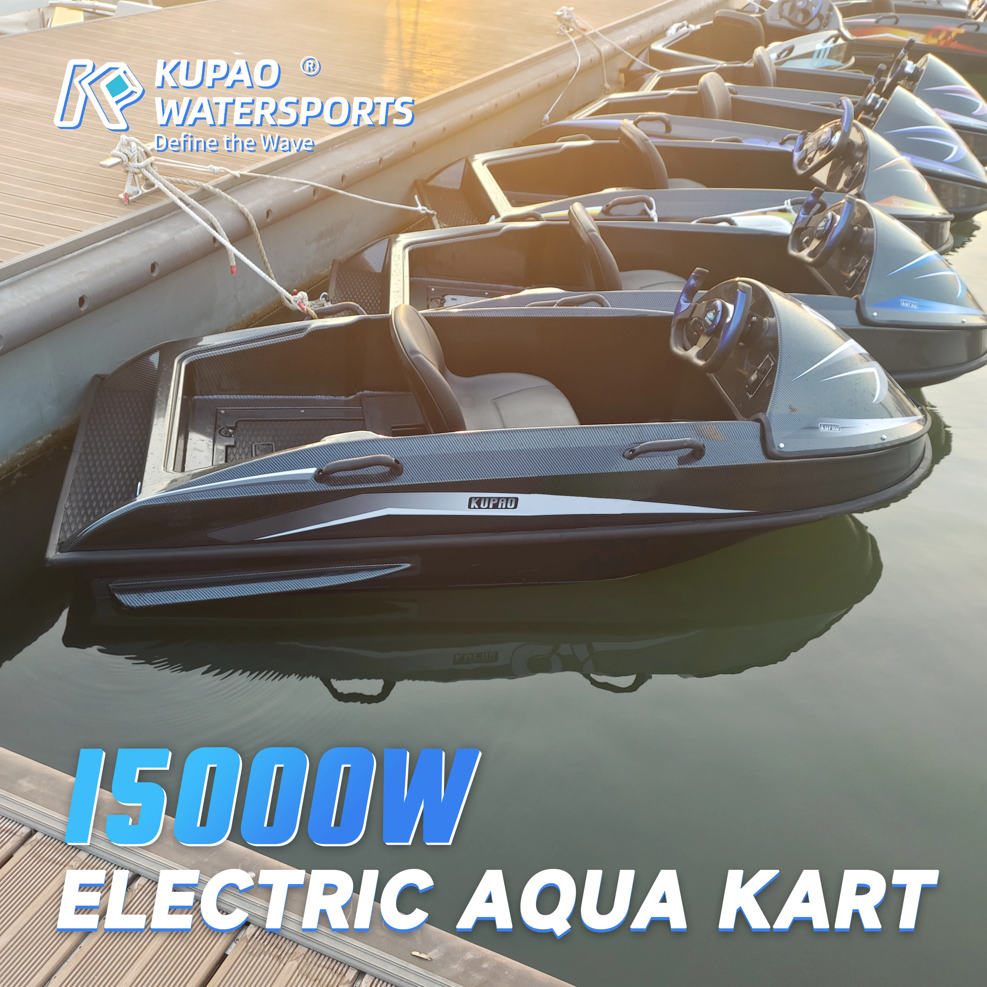 Water Go-KartFactory Direct Sales High-Performance  Kart Boat Adult Teen Aqua Kart 15000W Power 50km/h Smart Dashboard A