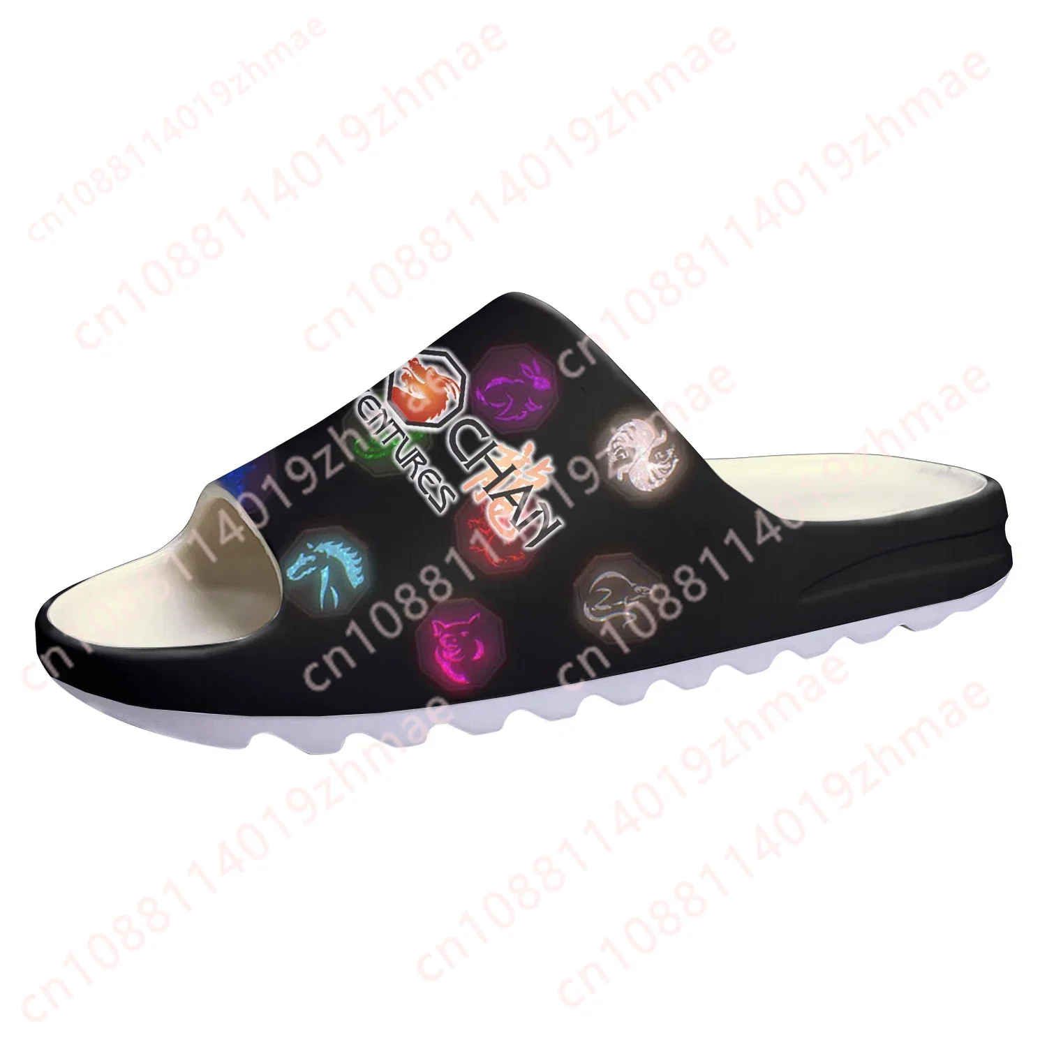 Jackie Chan Adventures Soft Sole Sllipers Mens Womens Teenager Home Clogs Anime Step In Water Shoes On Shit Customize Sandals