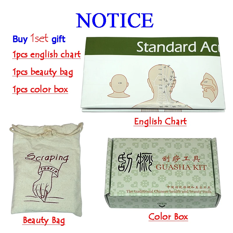 トンチン-天然バッファローホグアシャ治療用マッサージツールセット,首と顔用,しわを取り除く,ホグアシャ用