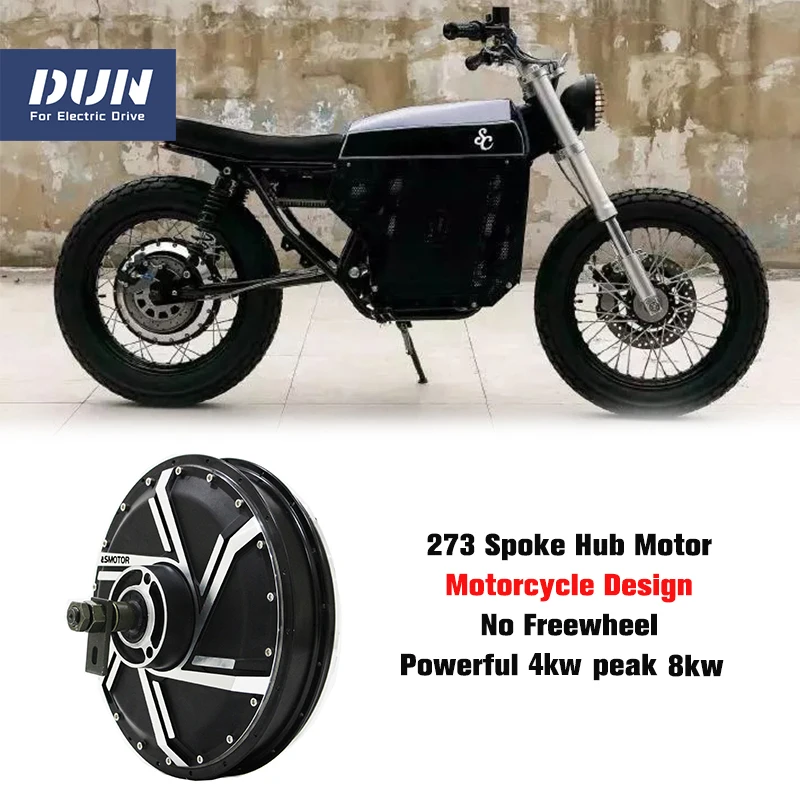 QS273 Spoke Hub Motor 4000W 273 40H V3 100KMH 72V 3.5T/4T/5T Optional for Motorcycle