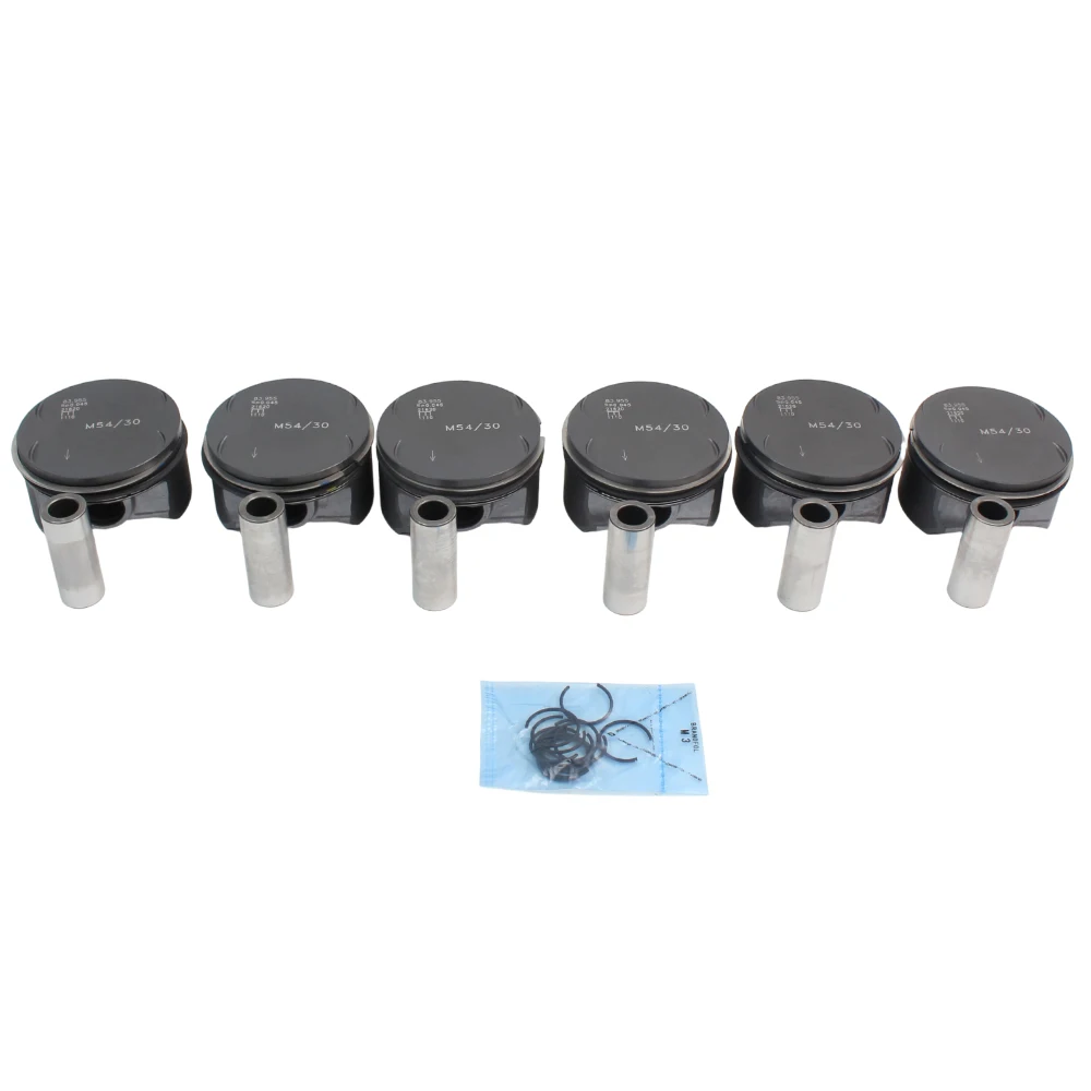 6pcs STD Piston 11257506222 11257506252 07119934460 For BMW 330Ci 530i X3 30i Z3 3.0i Z4 30i E46 E39 E60 E83 E53 2001-2007 view 3