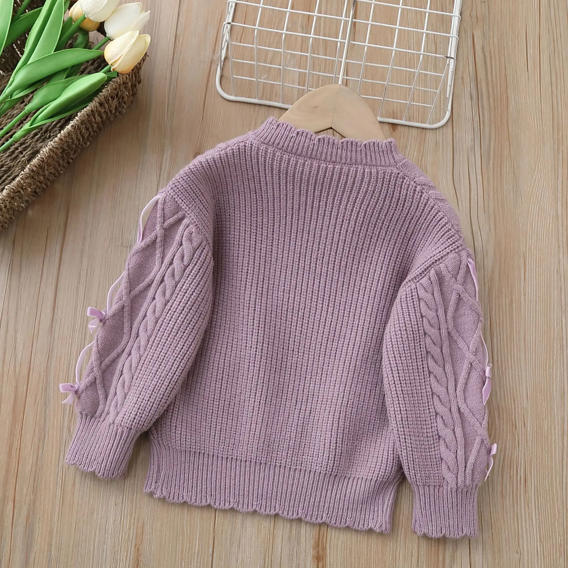 Girls Sweaters Spring Autumn Children Knitted Cartoon Sweatshirts For Baby Girl Woolen Tops Kids Pullover Sweater Clothing 6Y