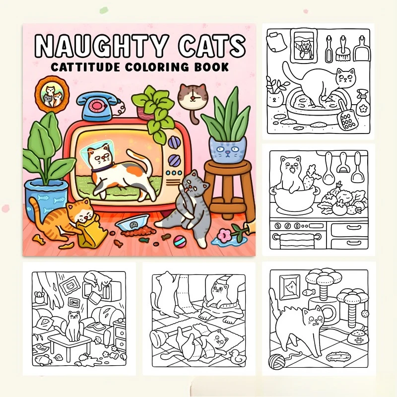 Kawaii Fairy Castle Coloring Book Dreamy Princess Magic Tiny Dragon Rainbow Cloud Heart Cute Fairy Tale Sketch Notebook