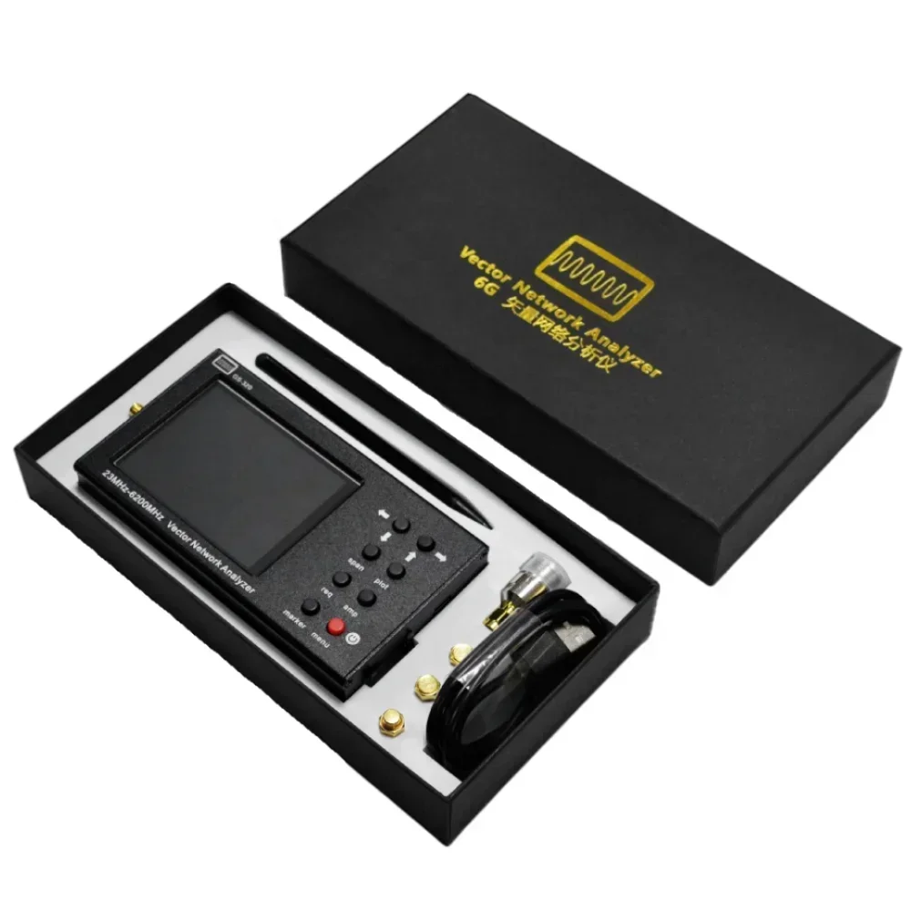 Nick 2026GS-320 Handheld Vector Network Analyzer 23MHz-6200MHz,10KHz Frequency Resolution,1000 Scan Points,VNA for Measure RF Ci