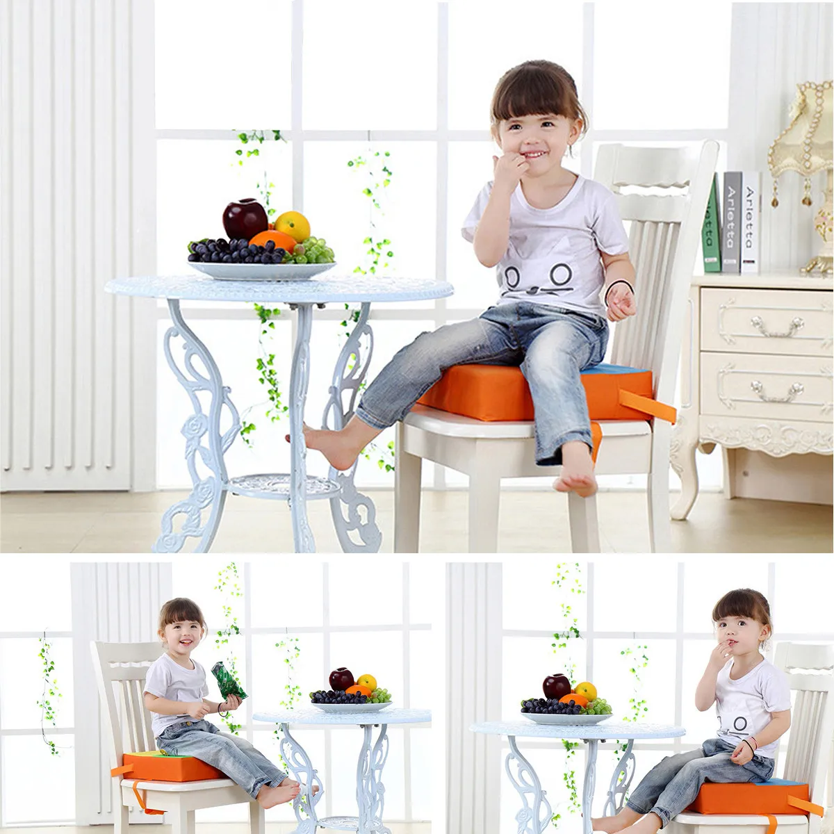 baby-kids-dining-chair-booster-cushion-oxford-cloth-pvc-random-color-approx-315x315x8cm-adjustable-straps-strong-buckles-safe