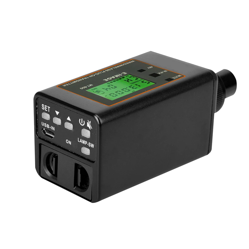 E-IMAGE MT-800 جهاز إرسال XLR متطور ذو جسم معدني UHF لنظام الميكروفون اللاسلكي