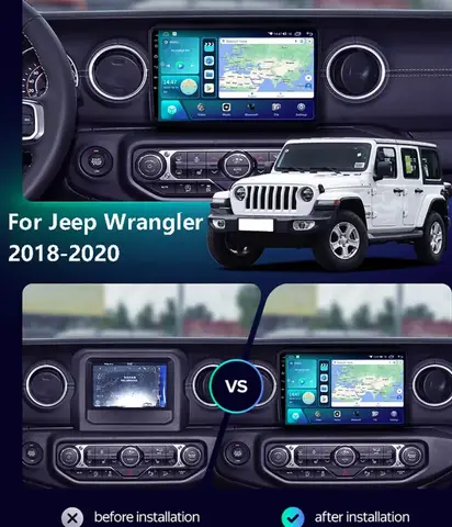 9 pouces Android 13.0 2G + 32GB pour Jeep Wrangler JL Jeep Gladiator 2018-2021 voiture GPS Navigation lecteur multimédia unité principale Radio