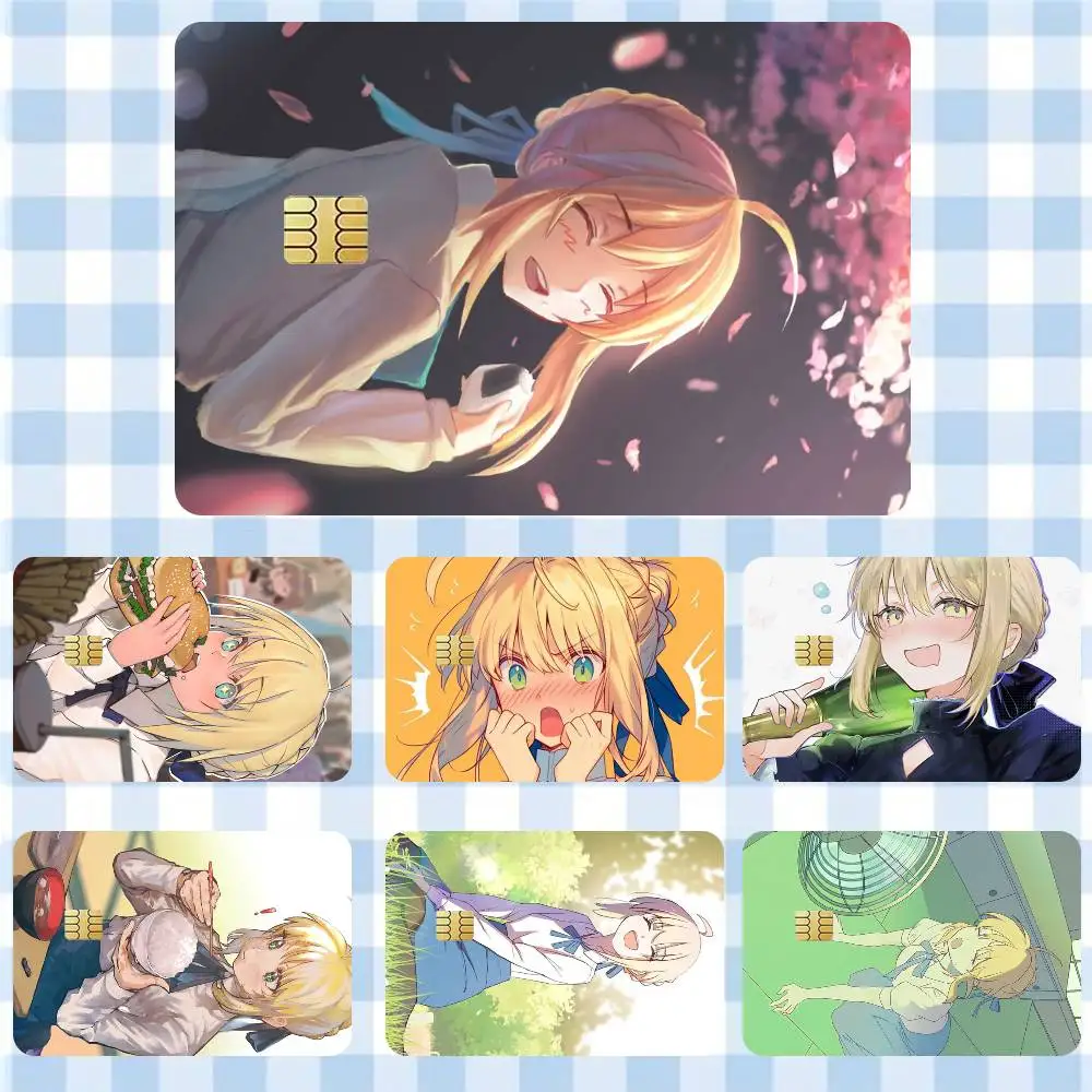 

Saber Artoria Pendragon Fate Grand Order FGO Sticker Film Tape Skin for Credit Card Debit Card Waterproof Stickers