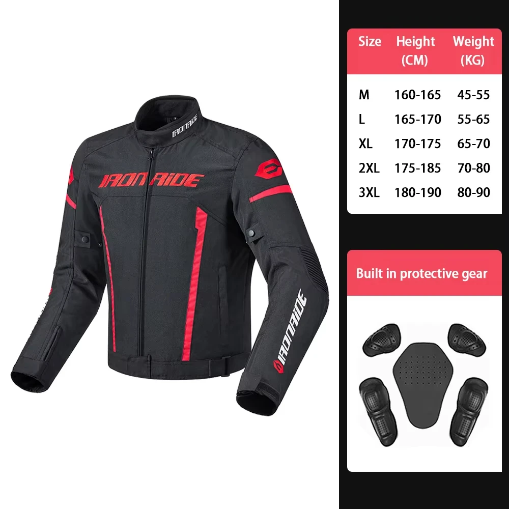 Motorcycle Jacket Wear Resistant Biker Clothes The Four Seasons Motorcycle Jackets Casual Breathable Moto Clothes