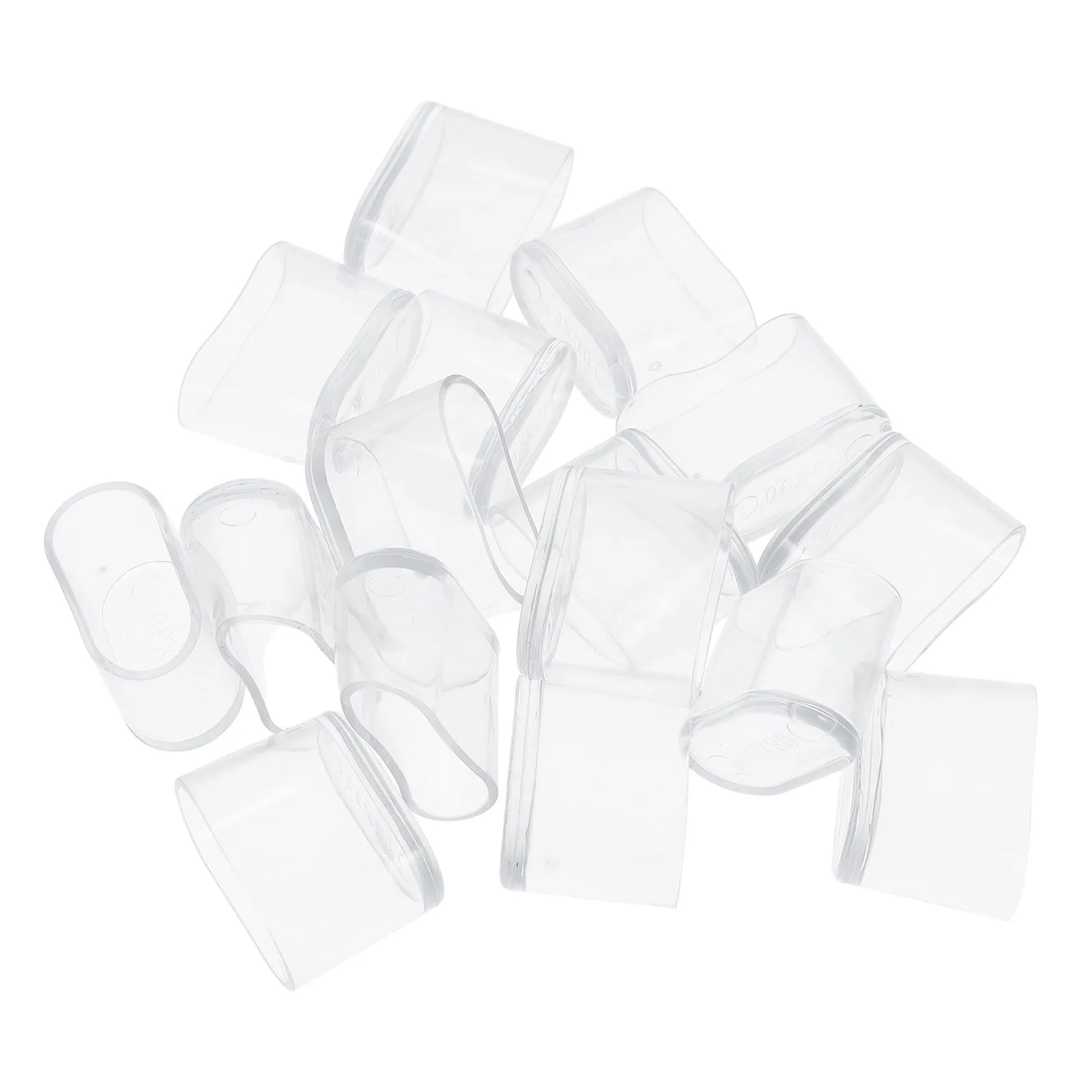 16Pcs Transparent Oval PVC Chair Leg Floor Protectors Hardwood Floor Safe Anti Slip Furniture Leg Covers Non Slip Furniture Pads