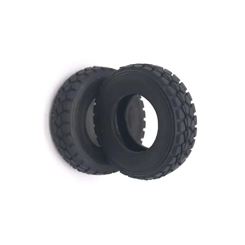 Qin24 2PCS 1/24 RC 43MM Truck Hard Tires For Heavy Truck
