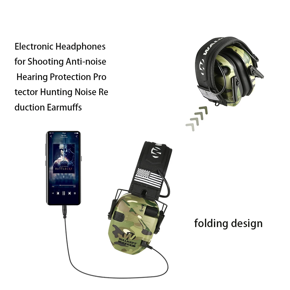 

Electronic Shooting earmuffs Tactical headset Ear Protection Anti-noise Ear muff for Hunting Ear Defender Sound Amplification