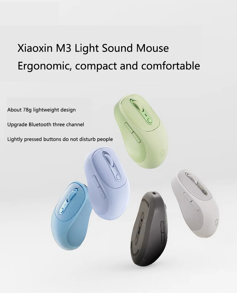 Mouse Lenovo Xiaoxin Bluetooth Wireless Mouse M3 Twilight Gray