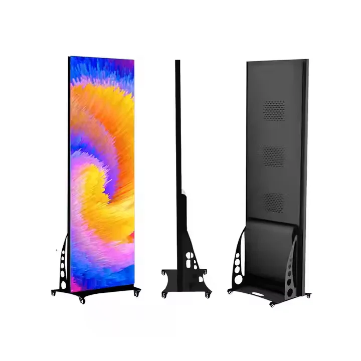 عرض ملصق LED متحرك، آلة إعلان فيديو LED قابلة للطي، شاشة ملصق رقمية للإعلانات LED داخلية