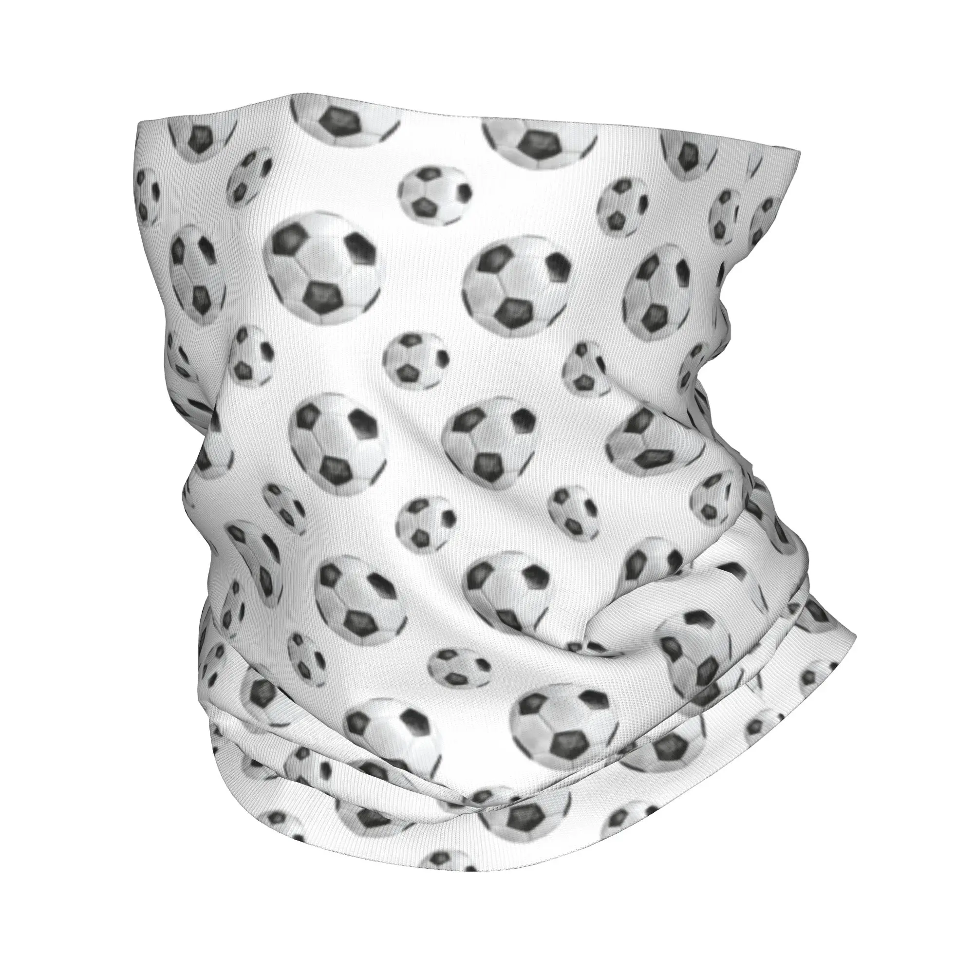 Custom Soccer Ball Pattern Winter Headband Neck Warmer Women Men Ski Running Tube Scarf Football Face Bandana Gaiter