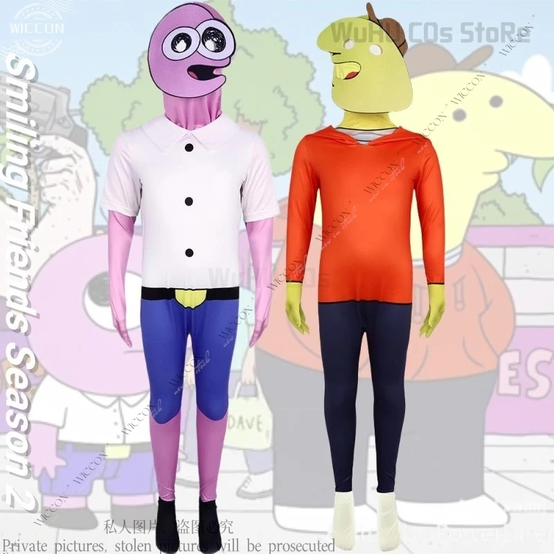 جديد يبتسم كوس أنيمي الأصدقاء الموسم 2 أزياء الهالوين التأثيرية تشارلي و بيم بدلة حفلة الهالوين امرأة رجل 110-190