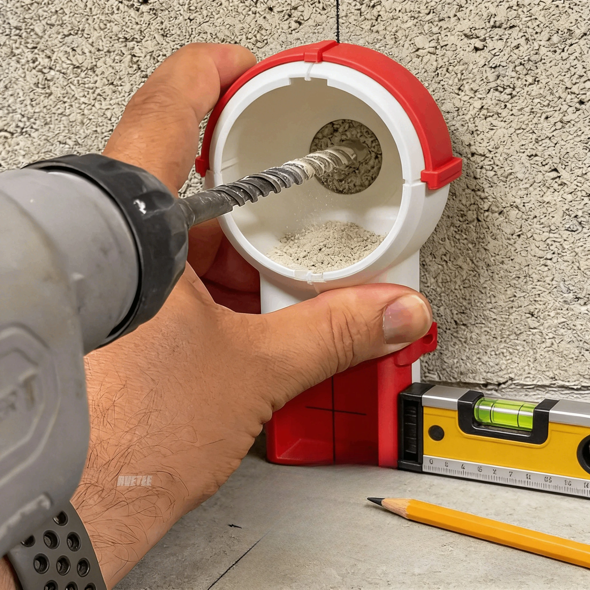 360° Rotating Nozzle Drill Dust Collector Box - Efficient Dustproof for Drilling Sand Grinding, Power Tool Accessory