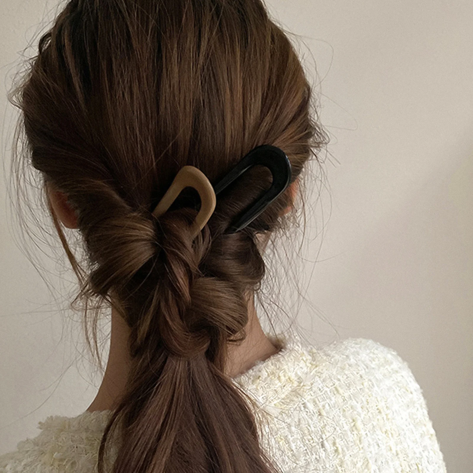 

Набор из 4 U-образных заколок для волос: стильные шпильки-вилки для девочек, премиальные заколки, изысканные аксессуары для волос для праздничного подарка