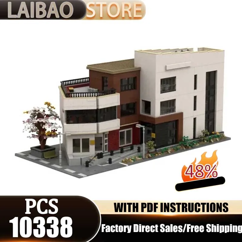 Model Ulicy Miejskiej Moc Klocki Konstrukcyjne Centrum Kulturowe Ulsan Technologia Modułowe Klocki Prezent Zabawki Świąteczne Zestawy DIY Montaż