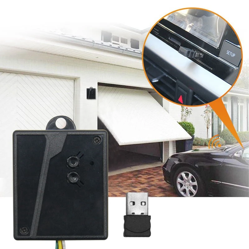 Penerima Pembuka Pintu Garasi Universal Sensor USB 2.4G Bluetooth 12 24V Penerima Gerbang Remote Control Pemancar Mobil