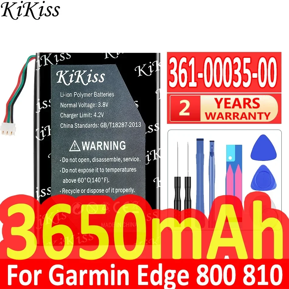 KiKiss Battery for Garmin Edge 200 205 520 Plus 500 510 510J 605 705 800 810 820 GPS 1000 361-00035-00 361-00035-07 361-00035-03