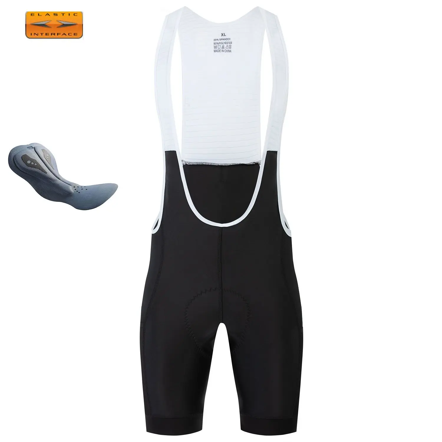 

Men Women Summer Black One Piece Cycling Bib Shorts Gel Pad, Anti-Slip Strap, Pocket Design Quick Dry Road Bike MTB Riding Pants