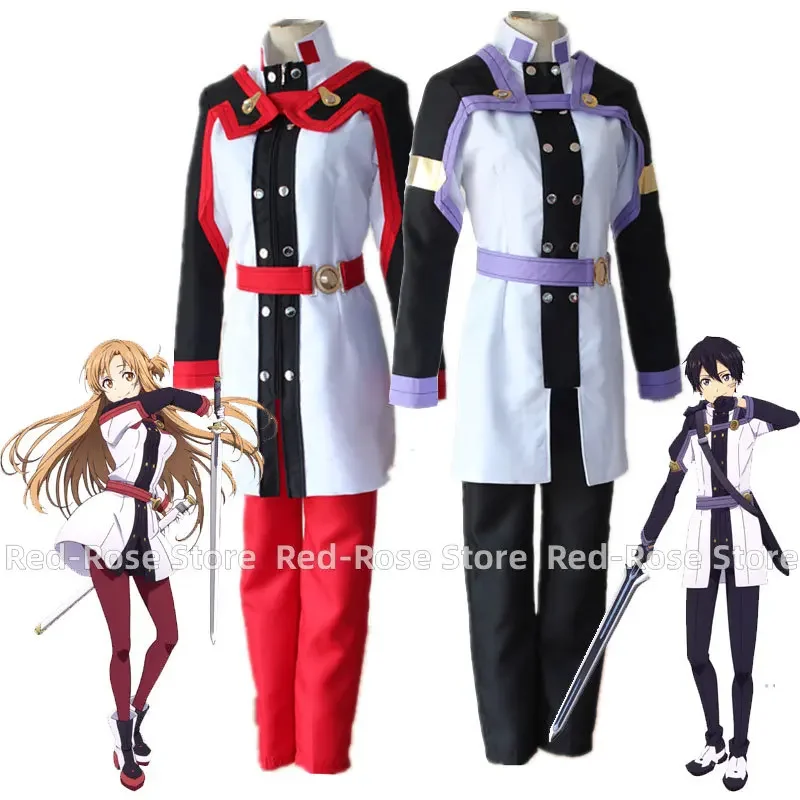 SAO Espada Arte Filme Online Alfheim Online Cosplay Kirito Yuuki Asuna Kirigaya Kazuto Traje Festa de Halloween Conjunto de Roupas