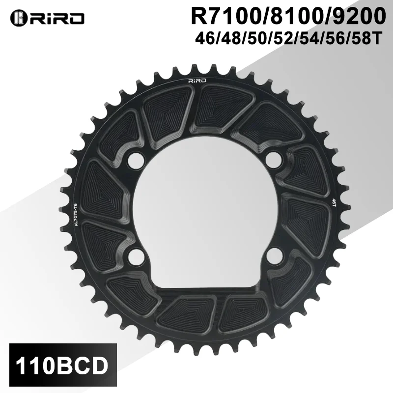 

110BCD RIRO Bicycle Chainwheel 46T 48T 50T 52T 54T 56T 58T Bike Chainring Ultralight Aluminum Alloy Bicycle Chainwheel for Bike