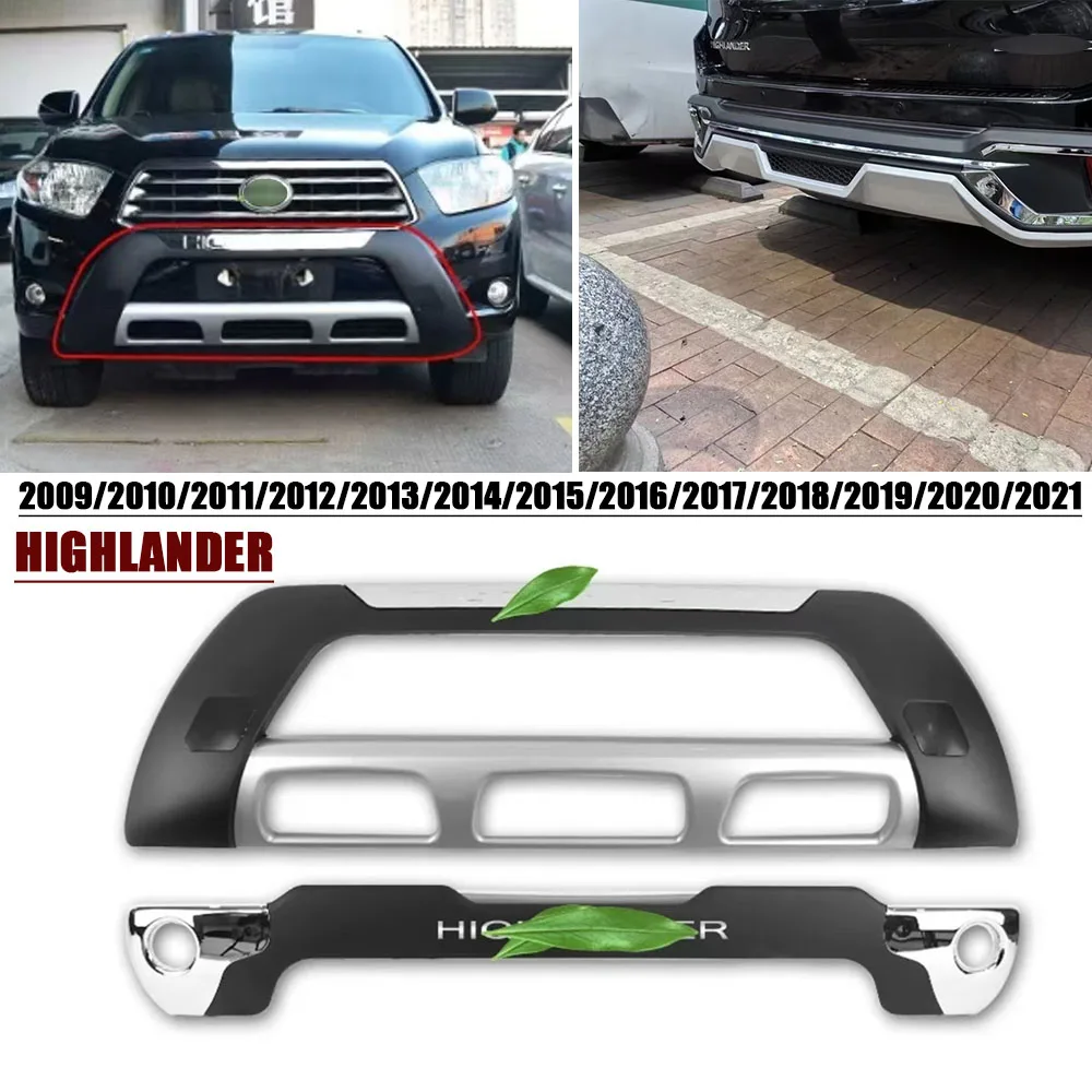 

New For HIGHLANDER Front Rear Bumper Bull Bar Protector External Car For TOYOTA HIGHLANDER SPORT AWD 2009 - 2021Year