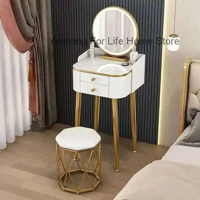 

mini Simple Table Luxury Makeup Dressing Modern Tables Nordic Small Family Vanity Desk Mirror Dressers for Bedroom Furniture