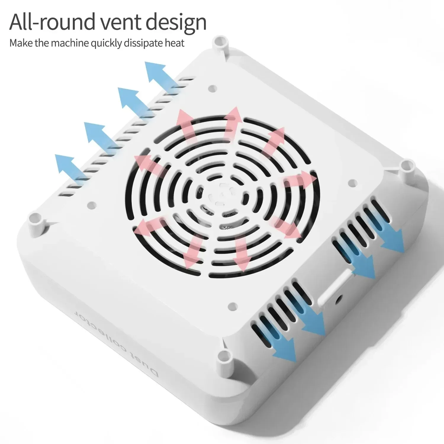 Coletor profissional de pó de unhas para ventilador extrator de manicure para absorvedor de poeira de manicure com filtro removível