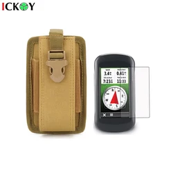 Military Tactical Molle Pouch Bag Case + Shield Film Screen Protector for Garmin Montana 600 610 610t 650 650t 680 680t