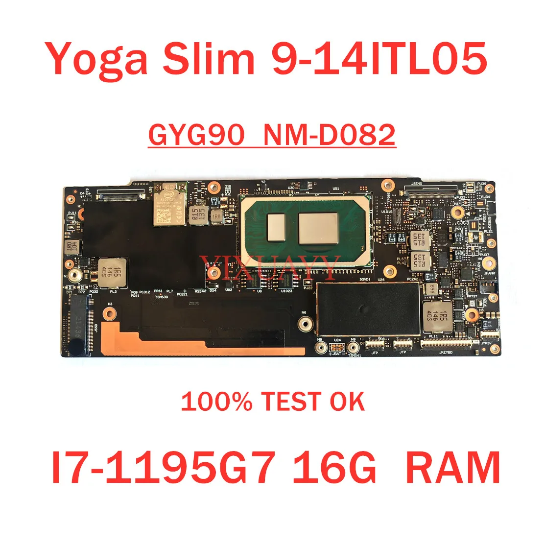 Placa base para portátil GYG90 NM-D082 para Lenovo Yoga Slim 9-14ITL05 FRU 5B21D64989 con CPU I5 I7 de 11.ª generación, RAM de 8G 16G, 100% probada y funcional.
