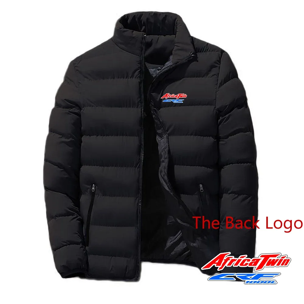 Africa Twin Crf 1000 L Crf1000 2024 Men New Autumn Winter Solid Color Printed Cotton-padded Jacket Round Neck Design Coats