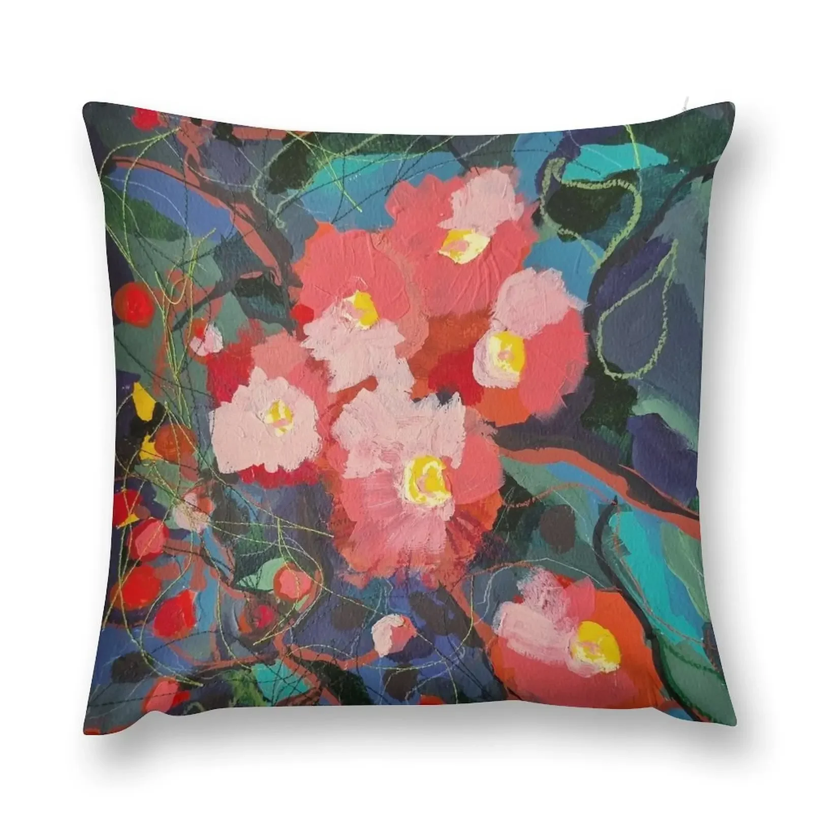 

Modern Tangled Gum Flowers Throw Pillow Luxury Pillow Cover Christmas Pillow Covers Pillowcase Christmas Pillowcase