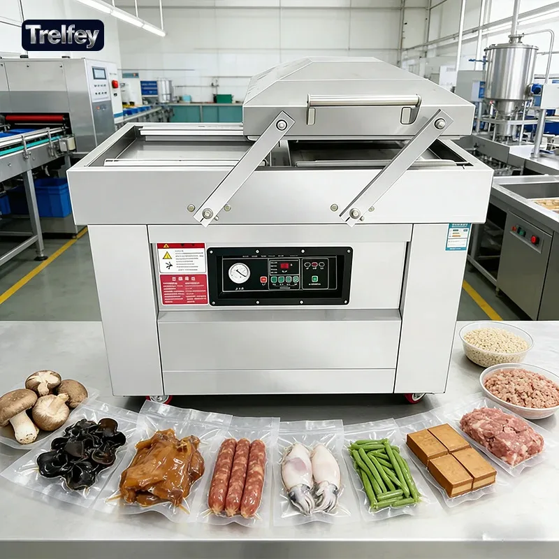 

For Sea Shipping CustomizedAutomatic Double Chamber Food Vacuum Packaging Machine 1500W High Speed Industrial Sealer for Restaur