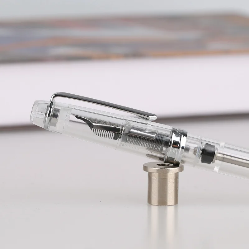 PENBBS 268 Harz Vakuum Füllung Voll Transparent Brunnen Stift Iridium EF/F/M Nib Schreiben Geschenk Stift Büro lieferungen Schreibwaren