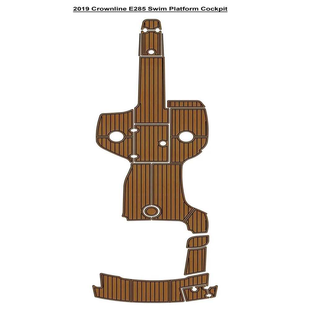 

2019 Crownline E285 Swim Platform Cockpit Pad Boat EVA Teak Deck Floor Mat SeaDek MarineMat Style Self Adhesive