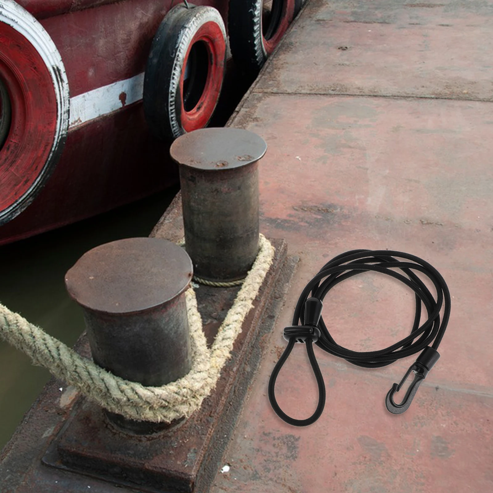 

Elastic Paddle Board Leash for Kayak Inflatable Boat Anti Slip Bungee Tether with Snap Hook Fishing Rod Paddle Carrier Water