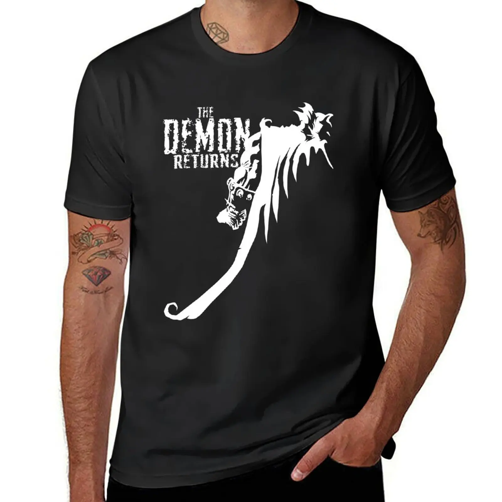 

The Demon Returns (White) T-Shirt graphics anime anime clothes Aesthetic clothing black t shirts for men