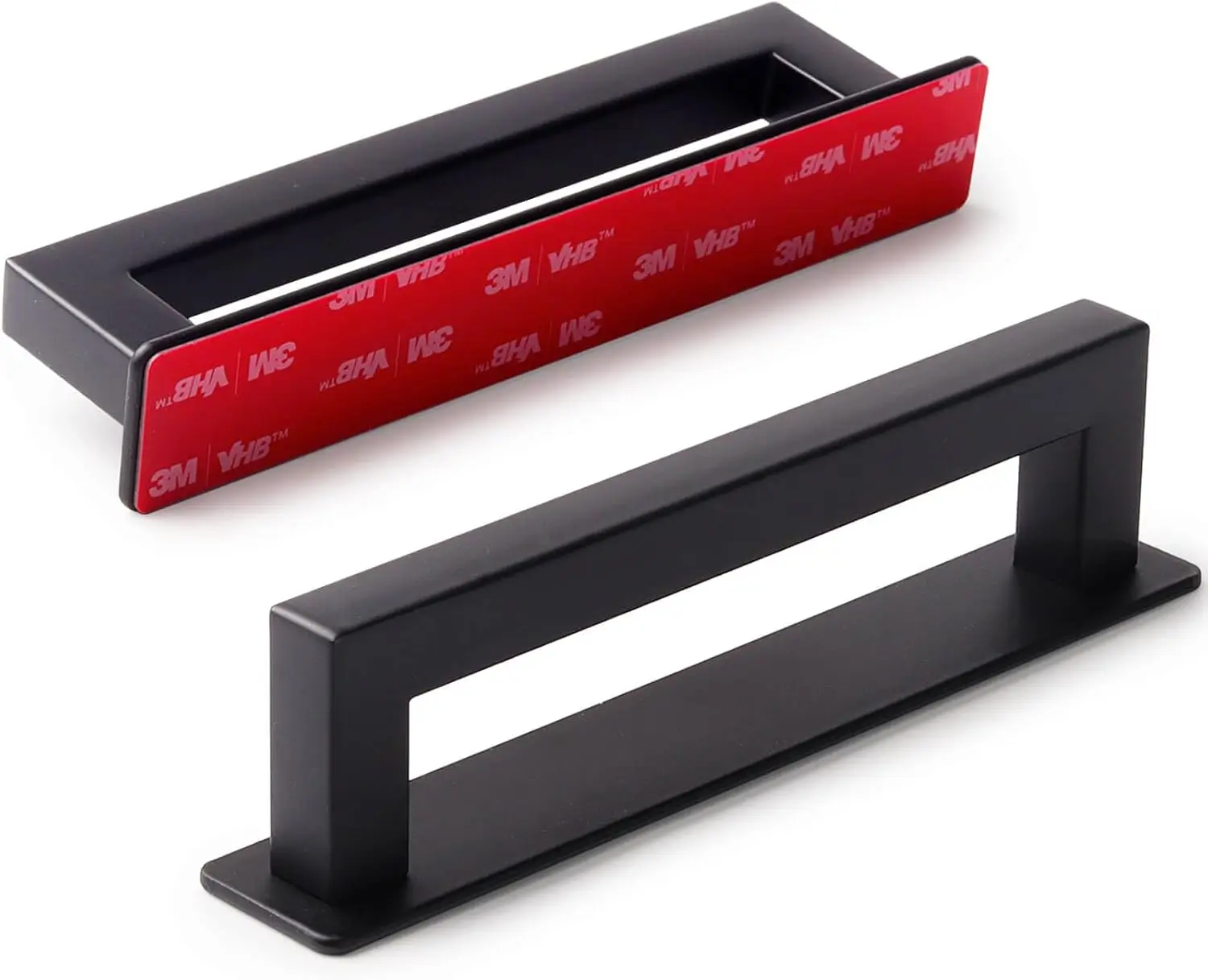 No Drill Black Adhesive Cabinet Handles 2 Pack