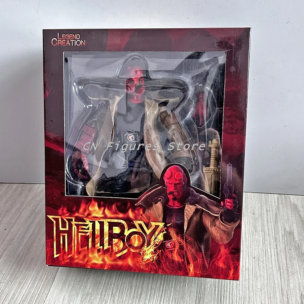 Hellboy الشكل البلاستيكية عمل الشكل الملابس الحقيقية يمكن ارتداء Hellboy سامريتان لعبة مجسمة دمية هدية الكريسماس