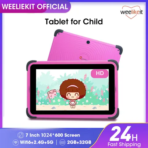 리퍼브 7인치 어린이용 태블릿 안드로이드 1024×600 HD 쿼드 코어 듀얼 WiFi 2GB+32GB 어린이용 교육용 태블릿 완벽한 선물!