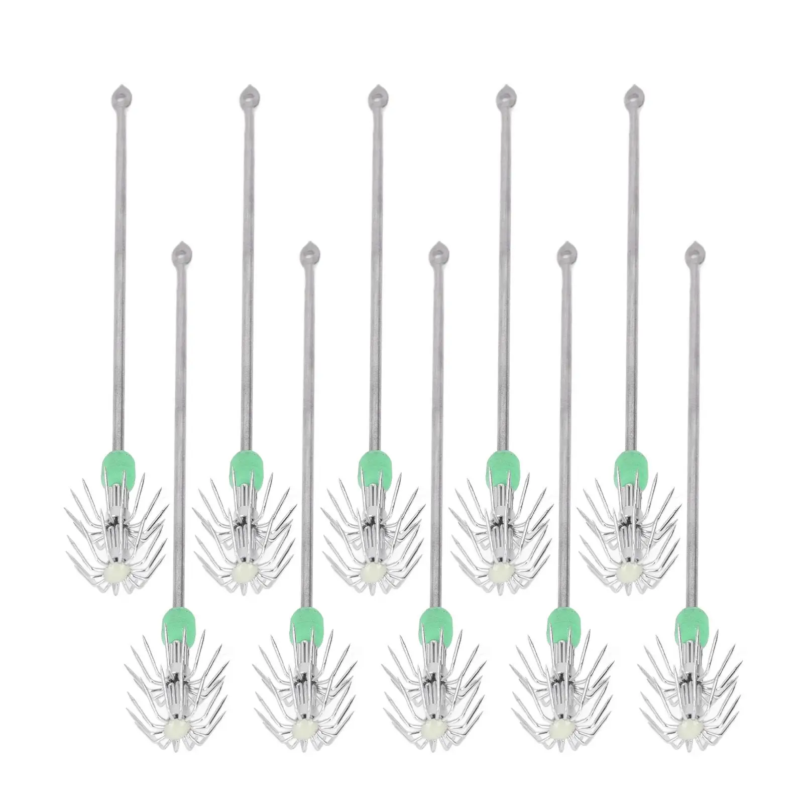 

Stainless Steel Luminous Squid Hooks - Double Layer Precision Polished for outdoor Fishing