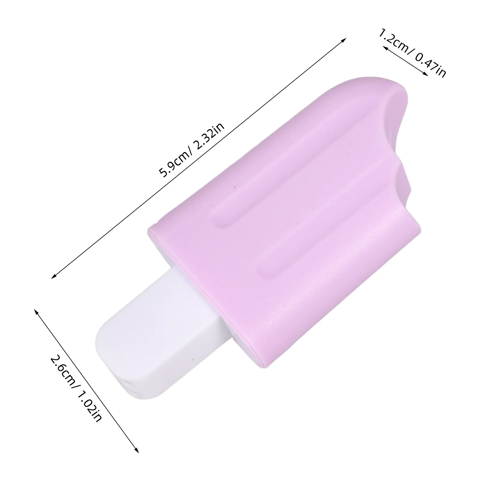 6Pcs Colorful Highlighters Ice Cream Shape Cartoon Marking Pen Suitable for Student Study Office Highlight Pens