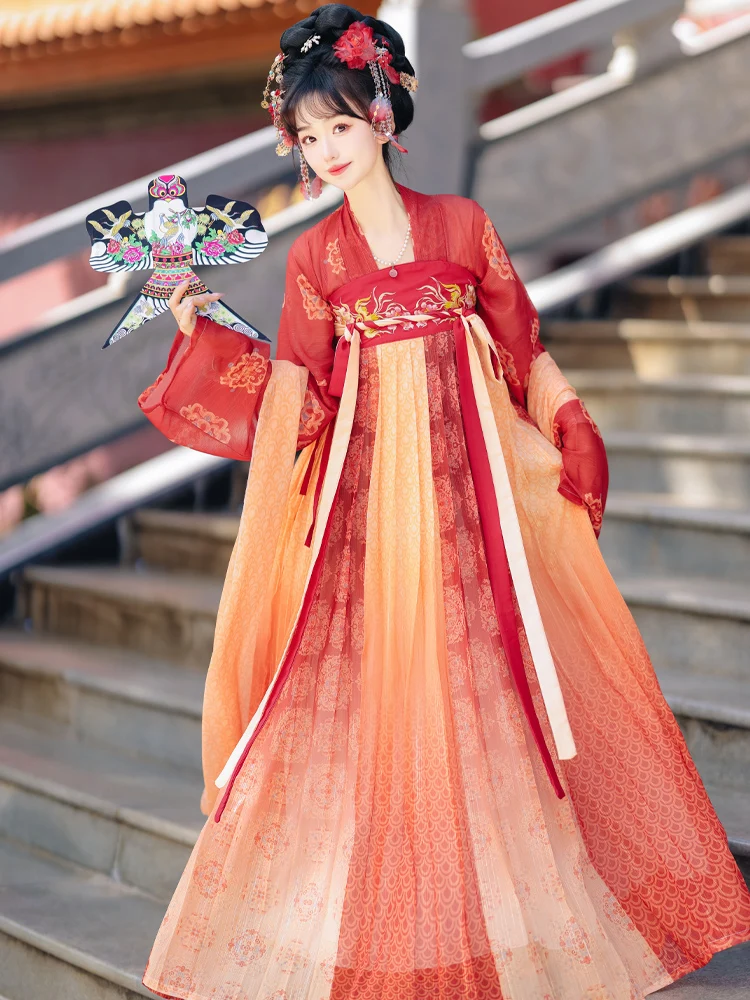 Tang Hanfu Chest-high Skirt Daily National Style Super Fairy Ancient Costume Women Hanfu in Spring and Summer  chinese costume